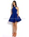 Tiara Neck Strap Mini Dress With Full Skirt